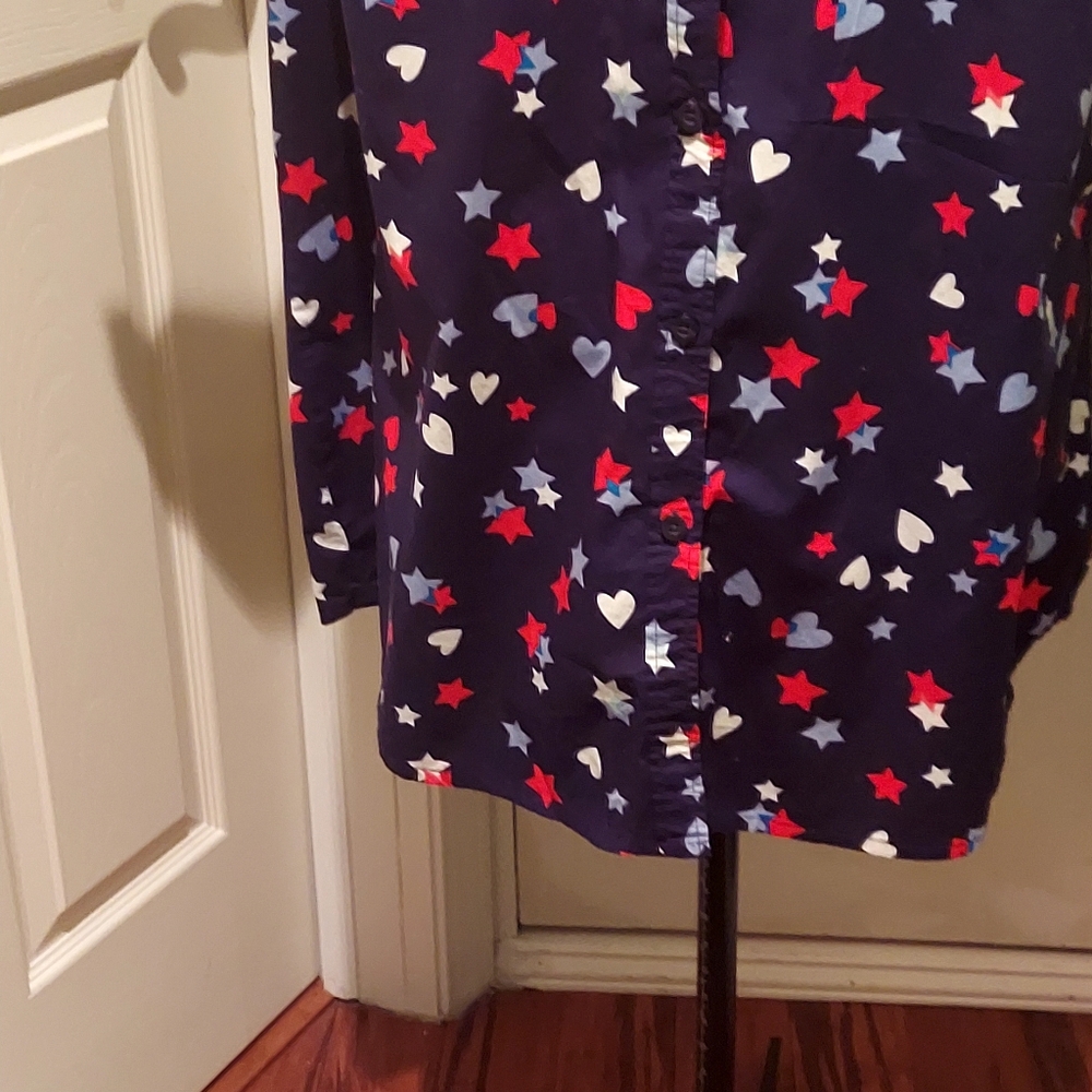 Woman Within Red, White & Blue Shirt - Picture 7 of 12